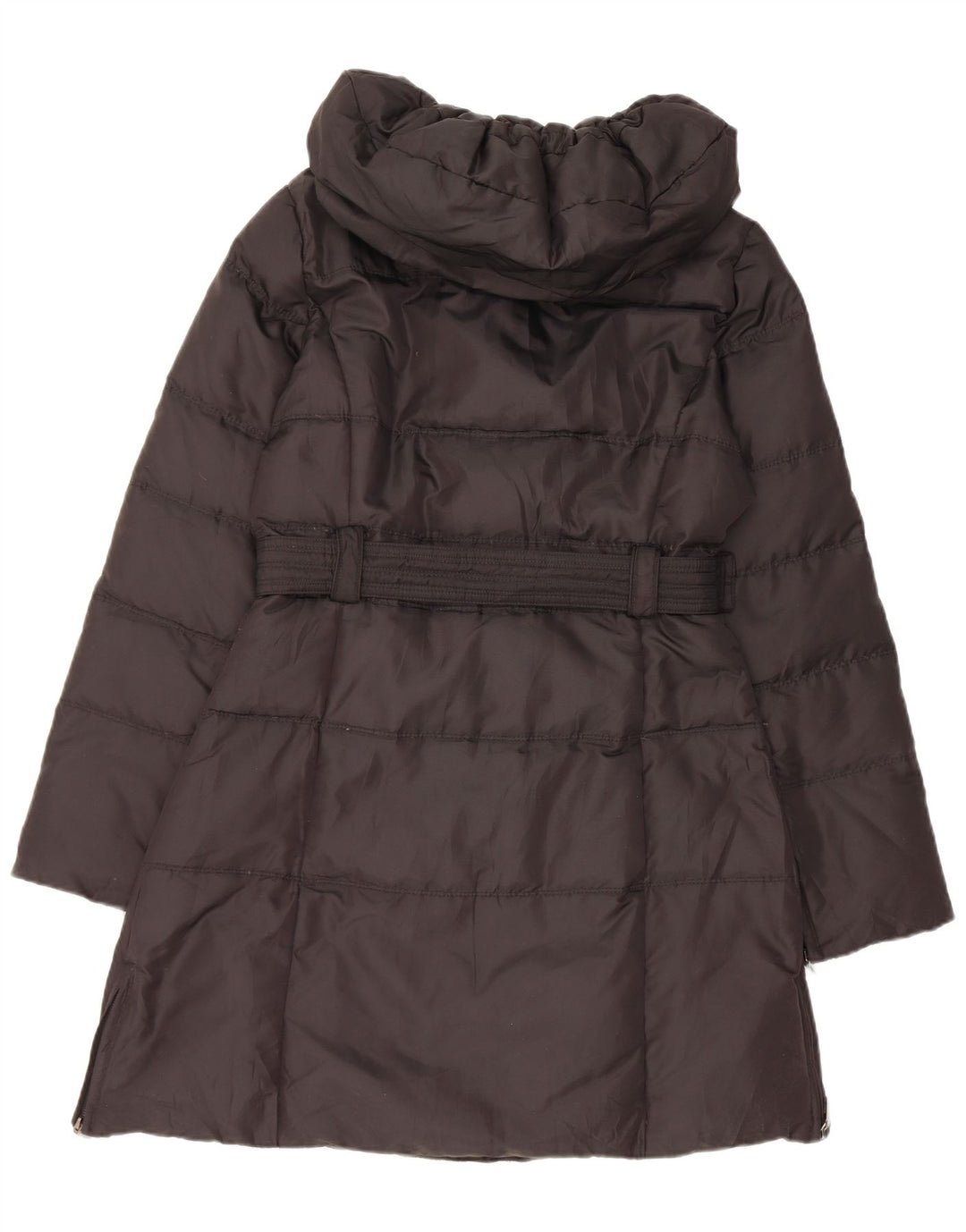 Cappotto imbottito con cappuccio da donna Zara UK 14 medio nero
