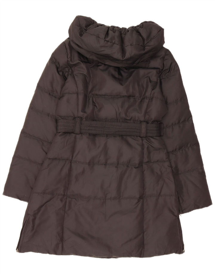 Cappotto imbottito con cappuccio da donna Zara UK 14 medio nero