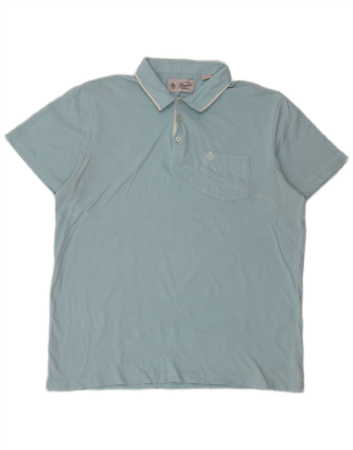 Polo da uomo Penguin XL in cotone blu