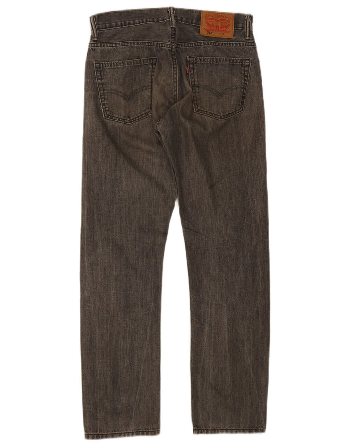 Levi's Uomo 513 Jeans dritti W30 L30 Cotone grigio
