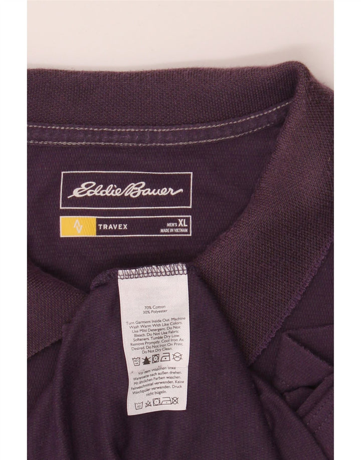 EDDIE BAUER Mens Polo Shirt XL Purple Cotton Vintage Eddie Bauer and Second-Hand Eddie Bauer from Messina Hembry 