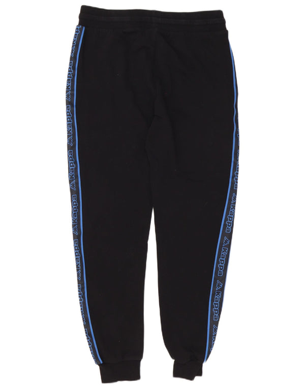Pantaloni da tuta grafici da uomo Kappa Tezenis Joggers medio cotone nero