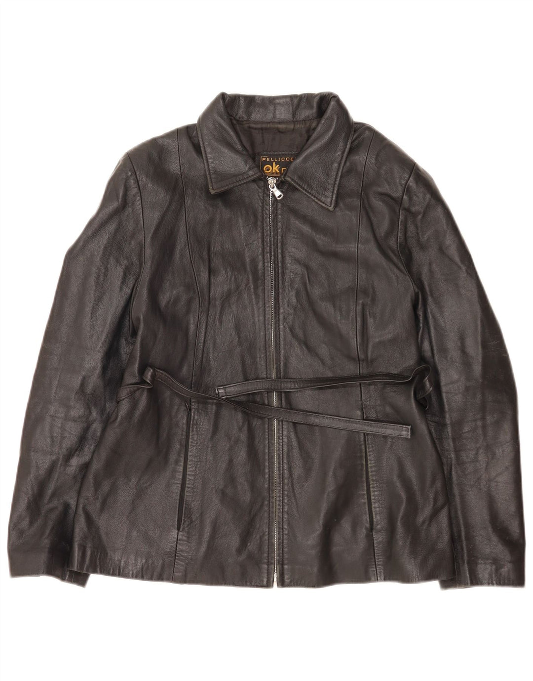 Giacca in pelle da donna Pellicceria UK 14 media nera