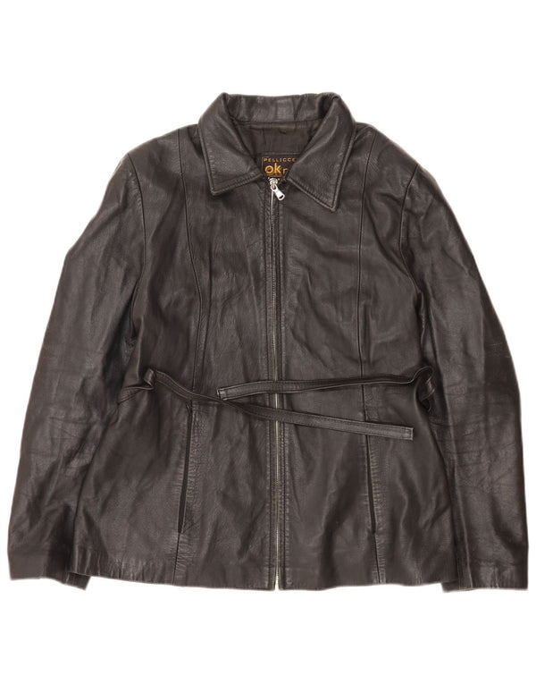 Giacca in pelle da donna Pellicceria UK 14 media nera