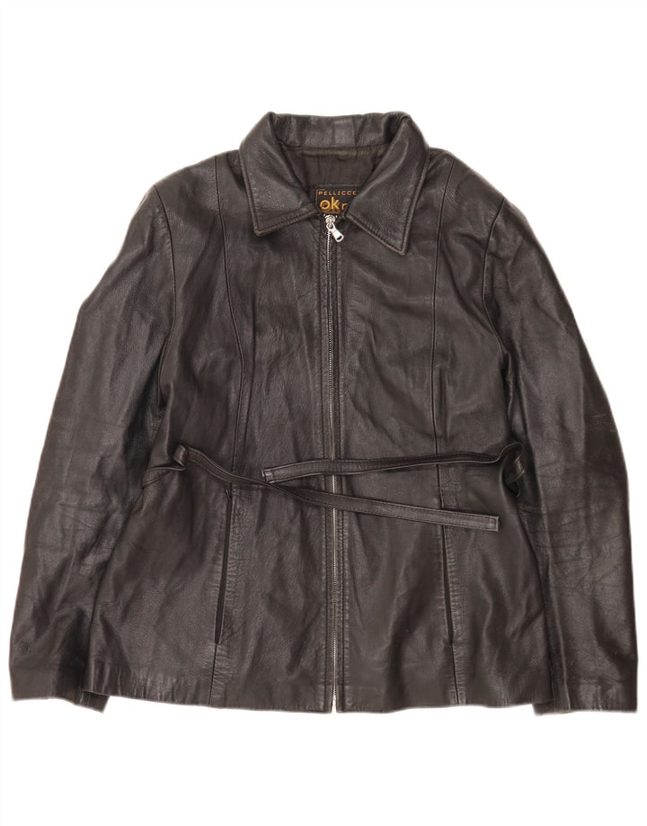Giacca in pelle da donna Pellicceria UK 14 media nera