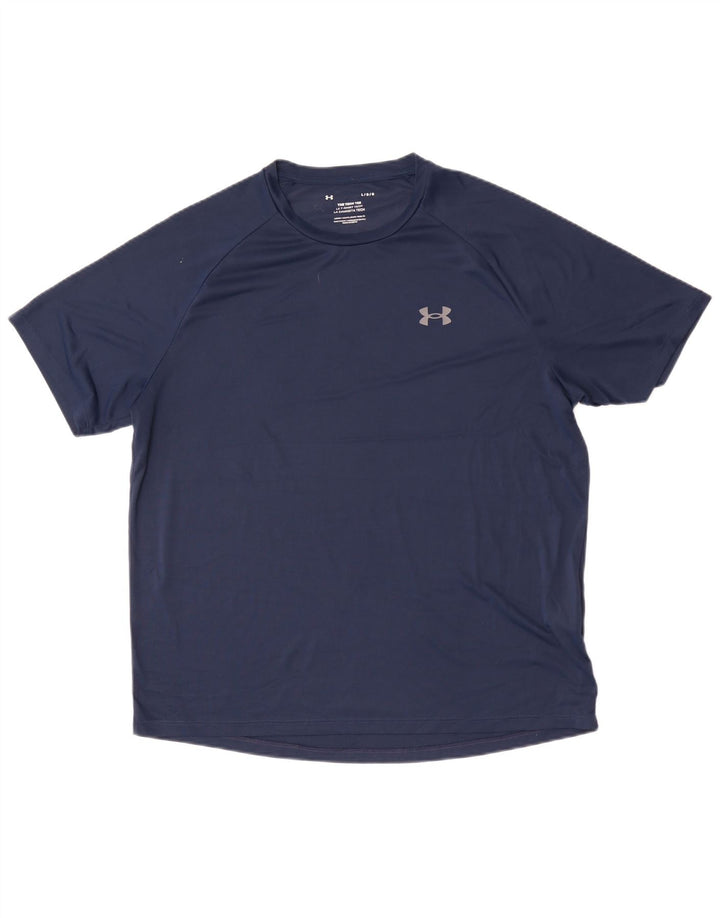 T-shirt da uomo Under Armour Top Large in poliestere blu navy