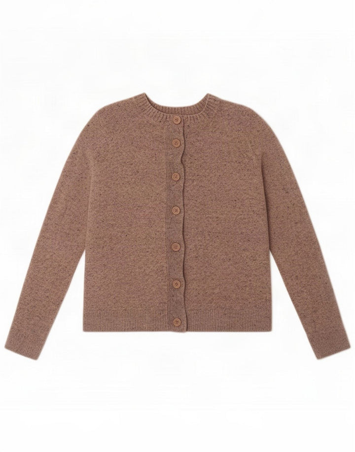 Cos Maglione cardigan da donna UK 14 Marrone medio Lana