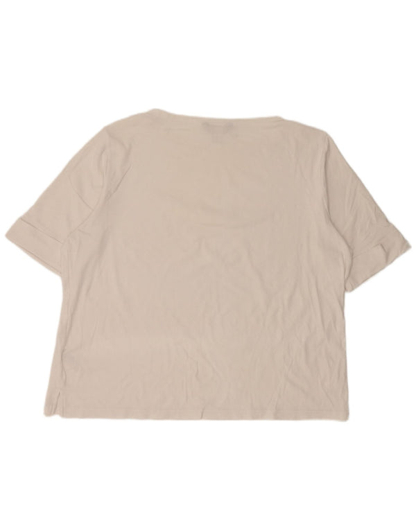 T-shirt da donna Ralph Lauren Top UK 22 3XL cotone bianco