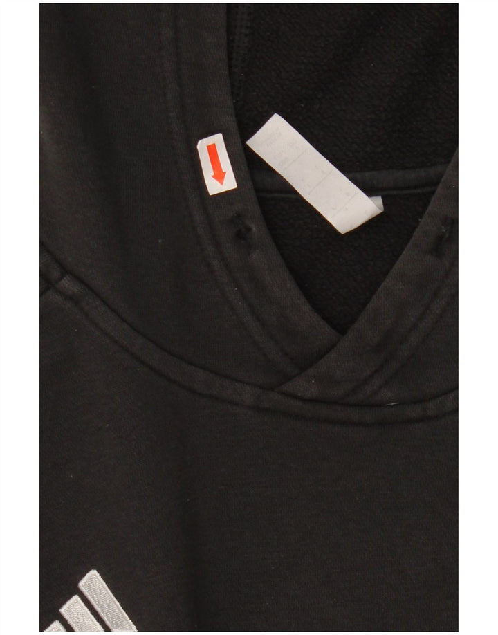 Felpa con cappuccio da uomo Adidas Large in cotone nero