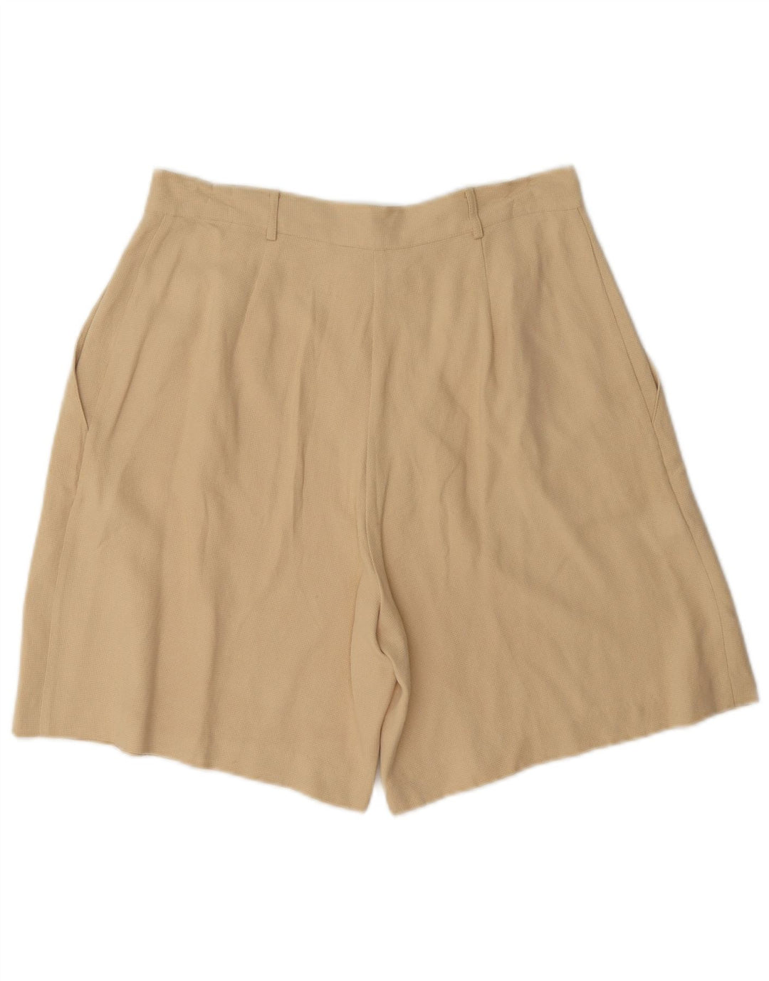 Pantaloncini casual con ancoraggio da donna vintage IT 44 medi W28 Beige