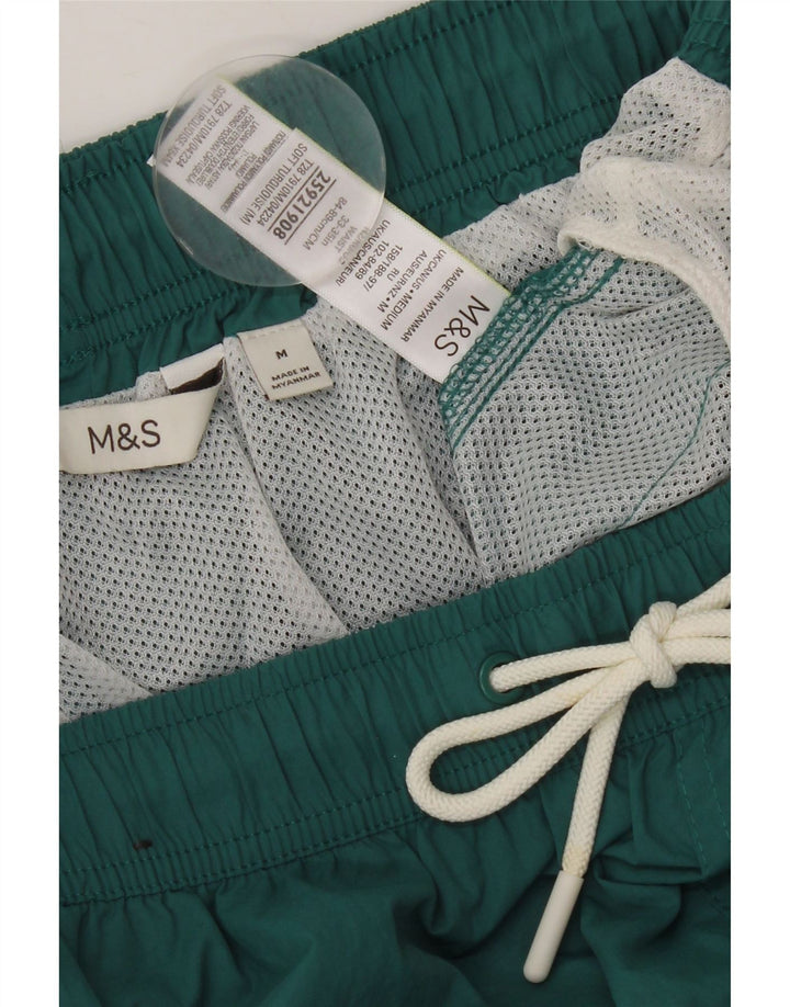 Pantaloncini da bagno cargo da uomo Marks & Spencer verde medio in poliammide