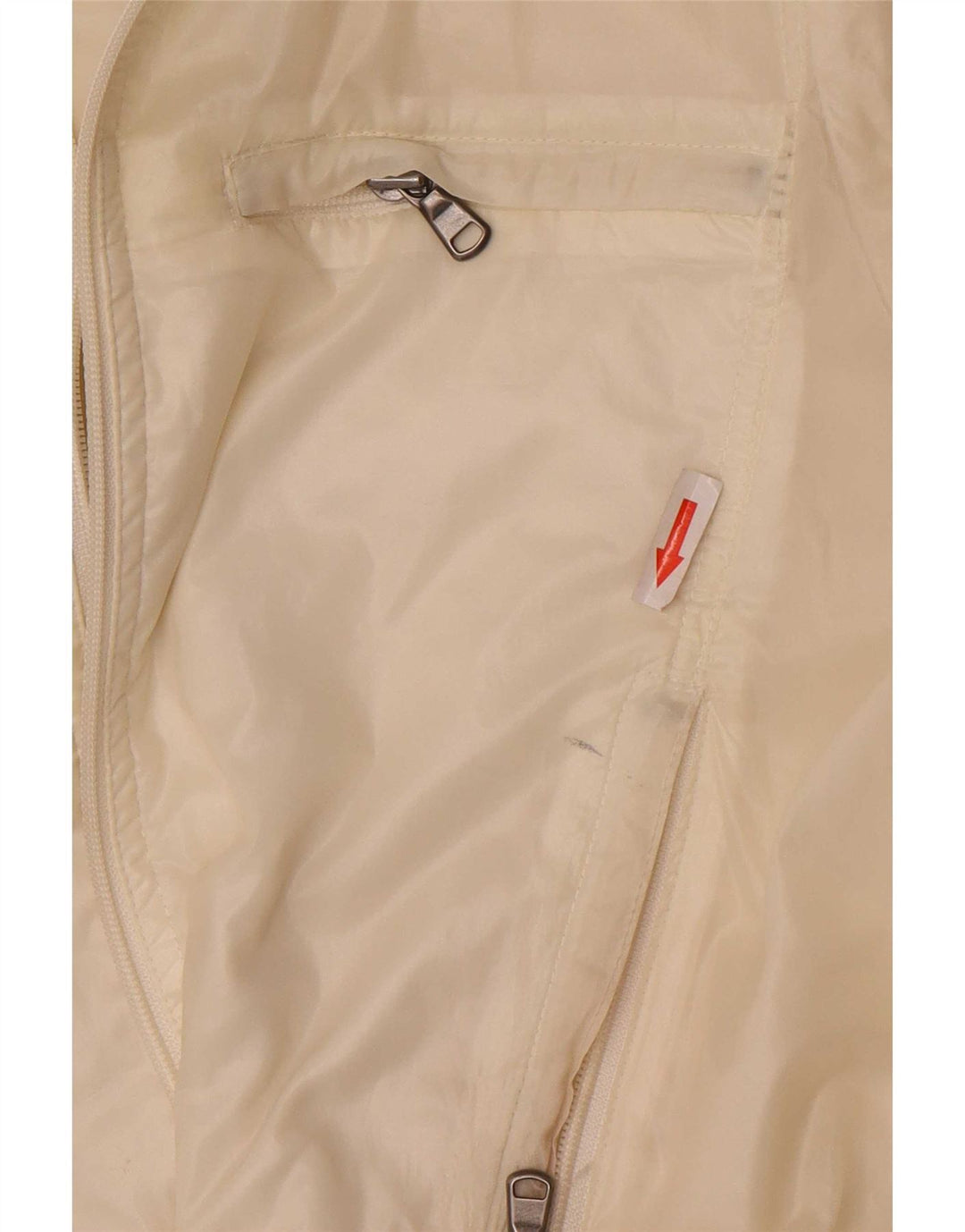 Giubbotto bomber da donna Calvin Klein Jeans UK 16 Large in poliammide bianco sporco
