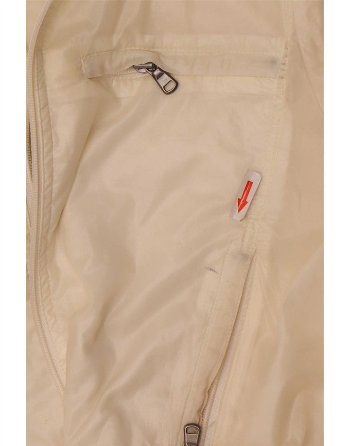 Giubbotto bomber da donna Calvin Klein Jeans UK 16 Large in poliammide bianco sporco