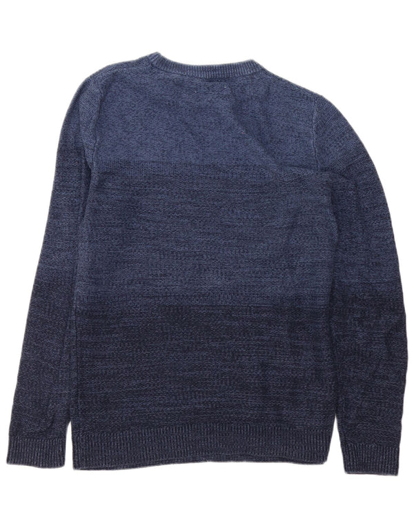 Jack & Jones Maglione girocollo da uomo in cotone medio blu navy screziato