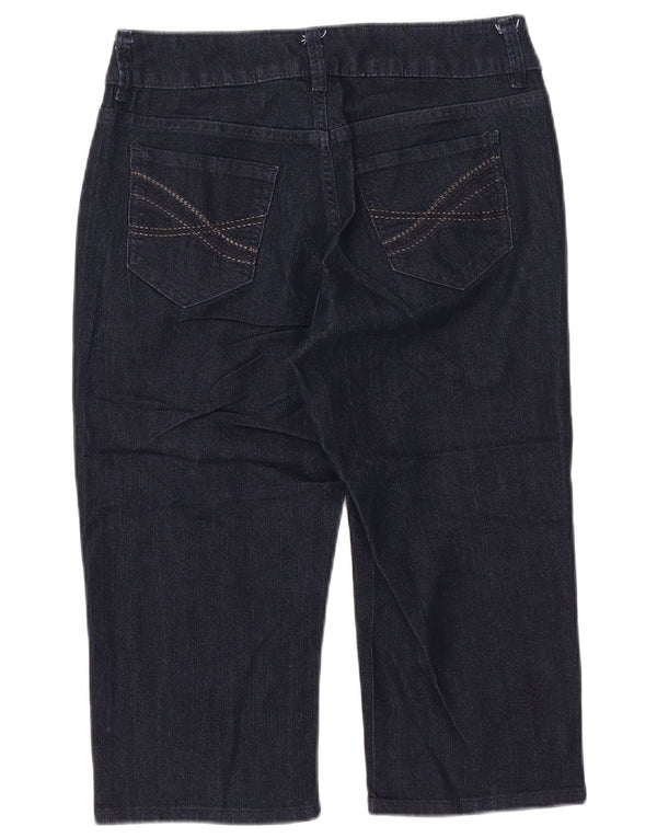 LEE Womens Riders Capri Jeans US 8 Medium W30 L18 Navy Blue Cotton