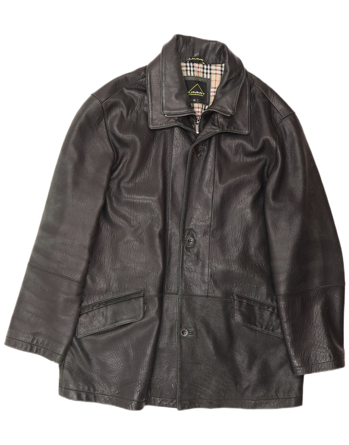 Cappotto in pelle da uomo SUMMIT UK 42 XL Pelle nera
