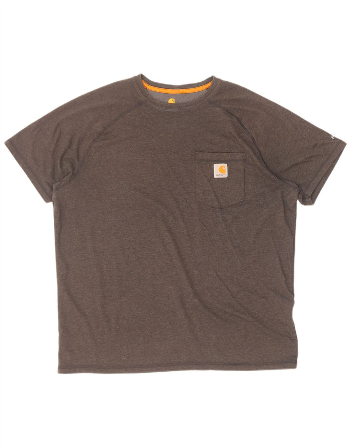 T-shirt Carhartt da uomo dalla vestibilità rilassata, grande, in cotone grigio