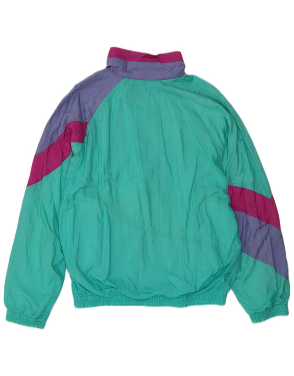 Giacca sportiva da donna Diadora Large Turchese Colourblock in poliammide