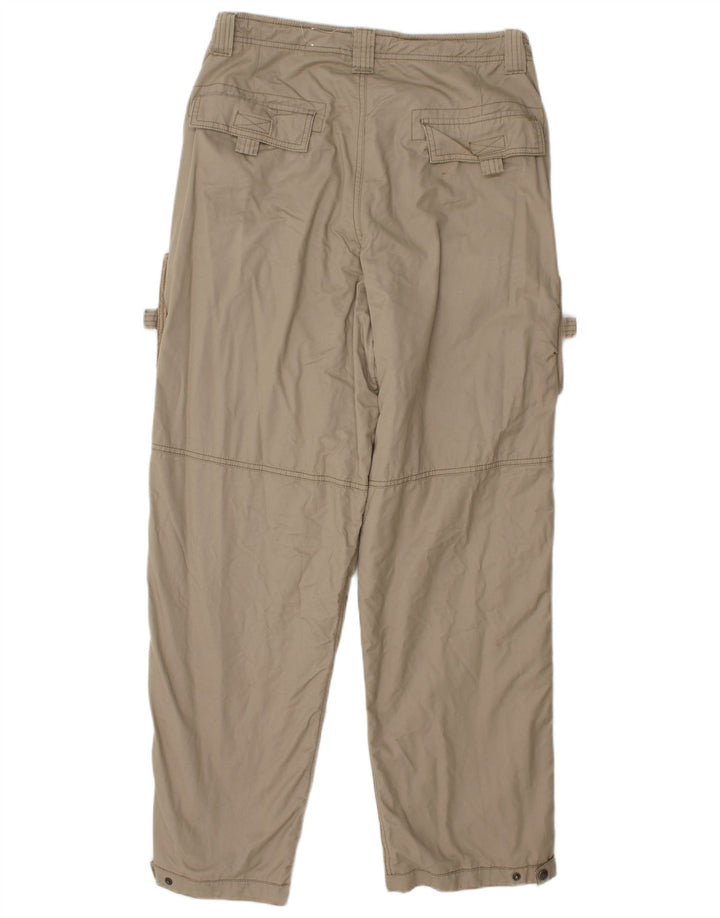 Pantaloni cargo dritti da uomo Eddie Bauer W33 L32 in cotone beige