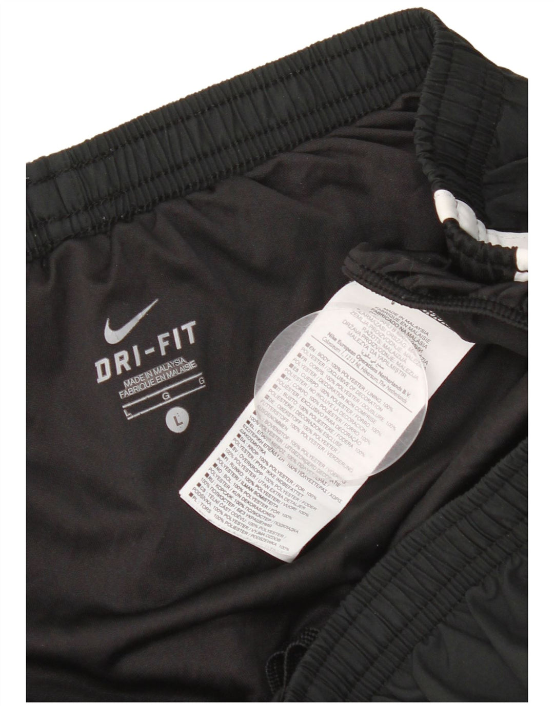 Pantaloncini sportivi Nike da donna Dri Fit UK 14 Large Nero Poliestere