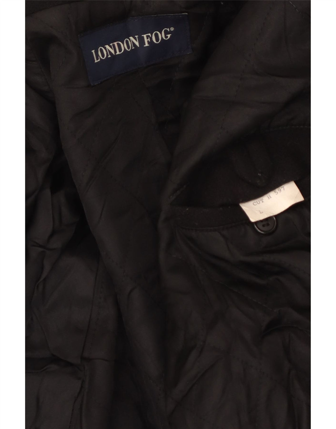 LONDON FOG Cappotto oversize da uomo UK 40 Large Nero