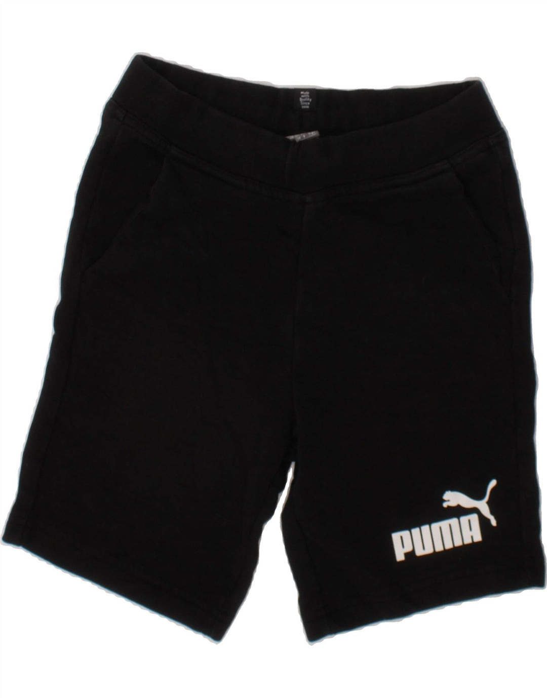 PUMA Boys Graphic Sport Shorts 7-8 Years Black Cotton Vintage Puma and Second-Hand Puma from Messina Hembry 