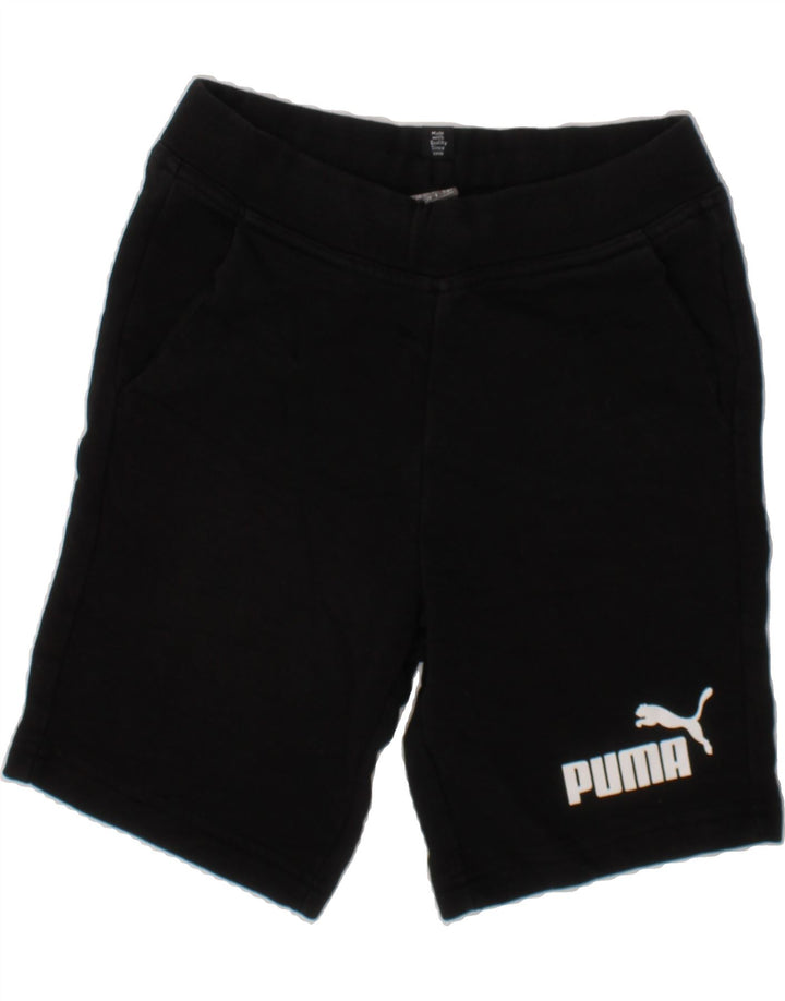 PUMA Boys Graphic Sport Shorts 7-8 Years Black Cotton Vintage Puma and Second-Hand Puma from Messina Hembry 