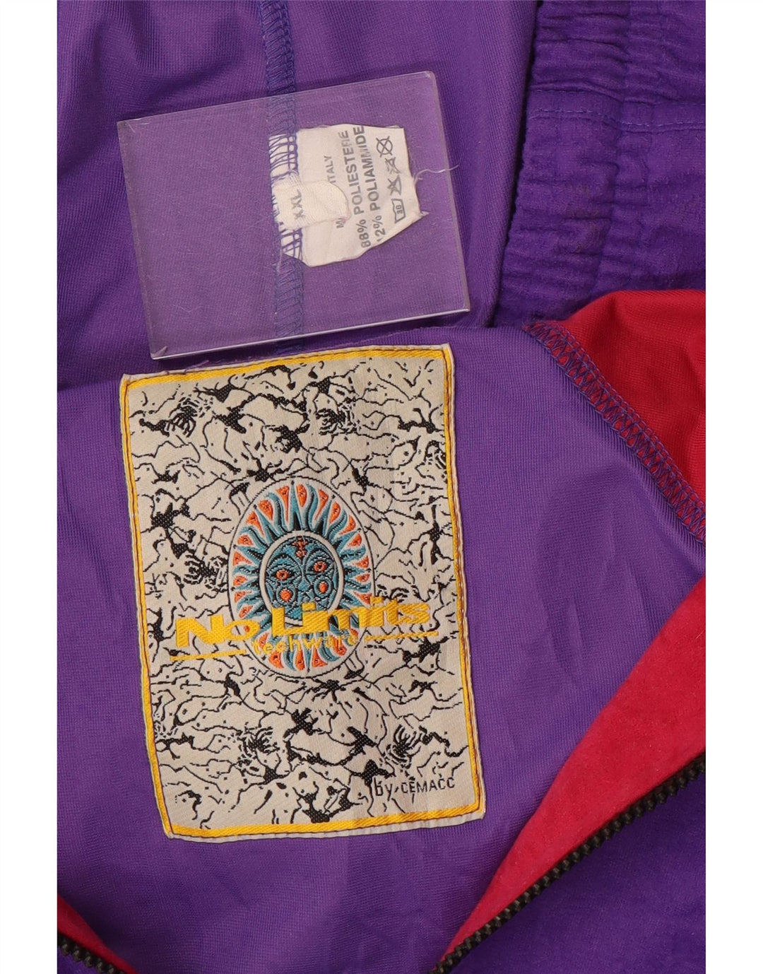 Tuta intera da uomo No Limits pullover con cappuccio 2XL viola color block