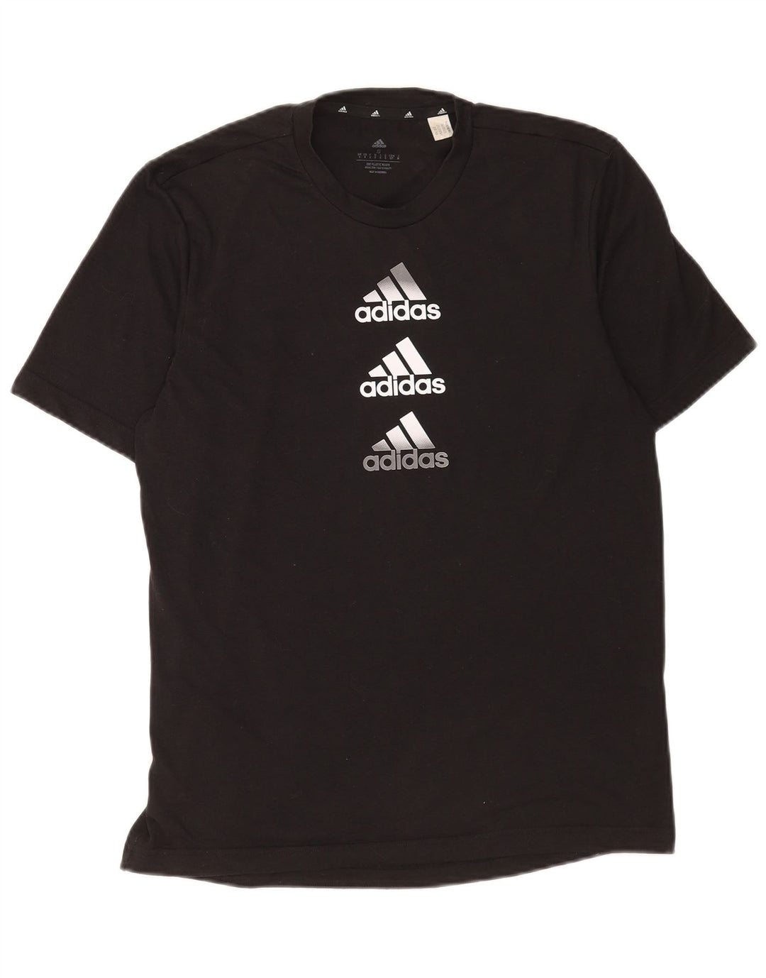 T-shirt grafica Adidas Aeroready da uomo, piccola, in poliestere nero