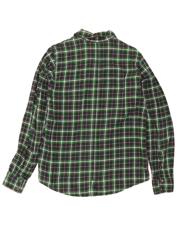 Dickies Camicia da uomo in flanella di cotone a quadri verdi grandi