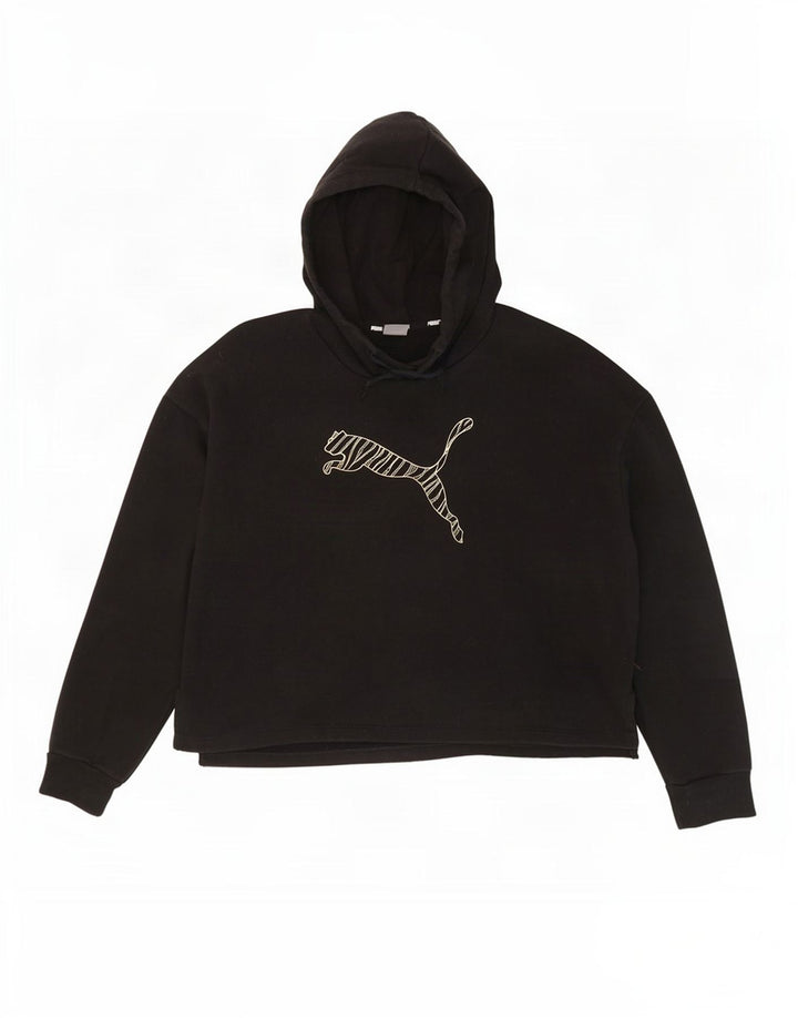 Felpa con cappuccio oversize grafica da uomo Puma UK 14 cotone nero medio