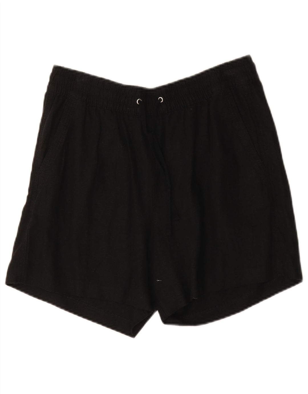 Pantaloncini chino da donna Marks & Spencer UK 12 medi W30 lino nero