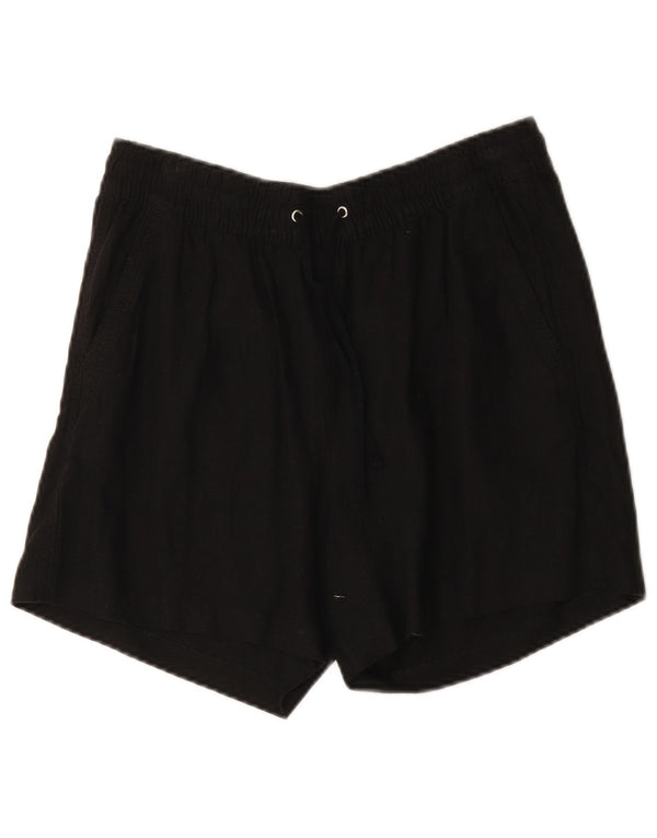 Pantaloncini chino da donna Marks & Spencer UK 12 medi W30 lino nero