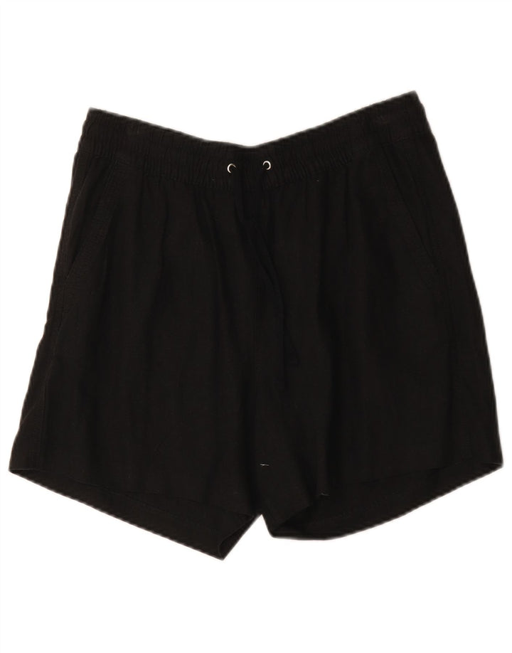 Pantaloncini chino da donna Marks & Spencer UK 12 medi W30 lino nero
