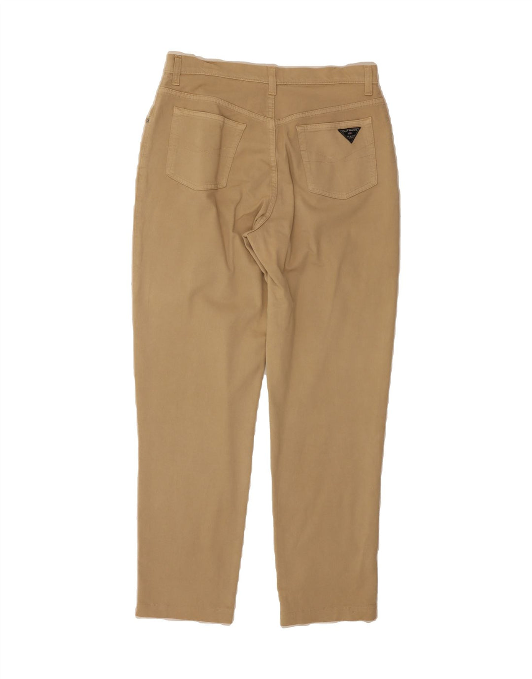 OUTRAGE Womens Slim Casual Trousers W29 L34 Beige Cotton Vintage Outrage and Second-Hand Outrage from Messina Hembry 