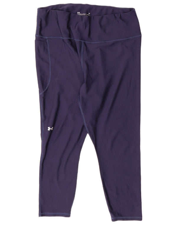 Leggings Capri a compressione da donna Under Armour UK 20 2XL Blu Navy Sport