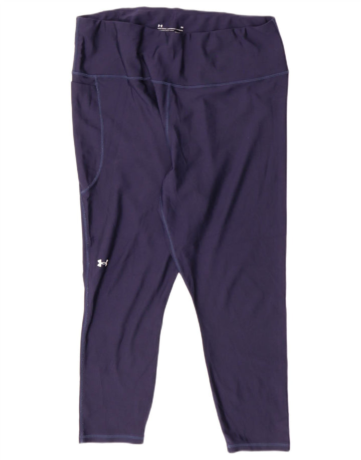 Leggings Capri a compressione da donna Under Armour UK 20 2XL Blu Navy Sport
