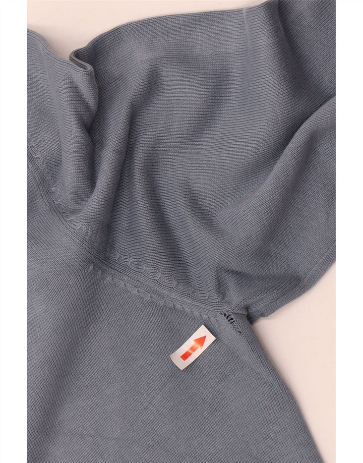 Maglione maglione girocollo da uomo Marks & Spencer in cotone blu medio