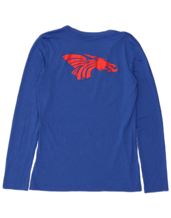 Nike Hutchinson Graphic Top da donna a maniche lunghe UK 10 Small Blu Poliestere