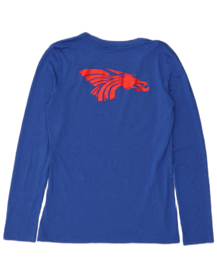 Nike Hutchinson Graphic Top da donna a maniche lunghe UK 10 Small Blu Poliestere