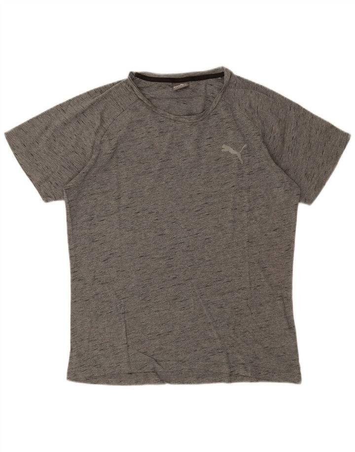 T-shirt da uomo Puma Top Large in cotone chiazzato grigio