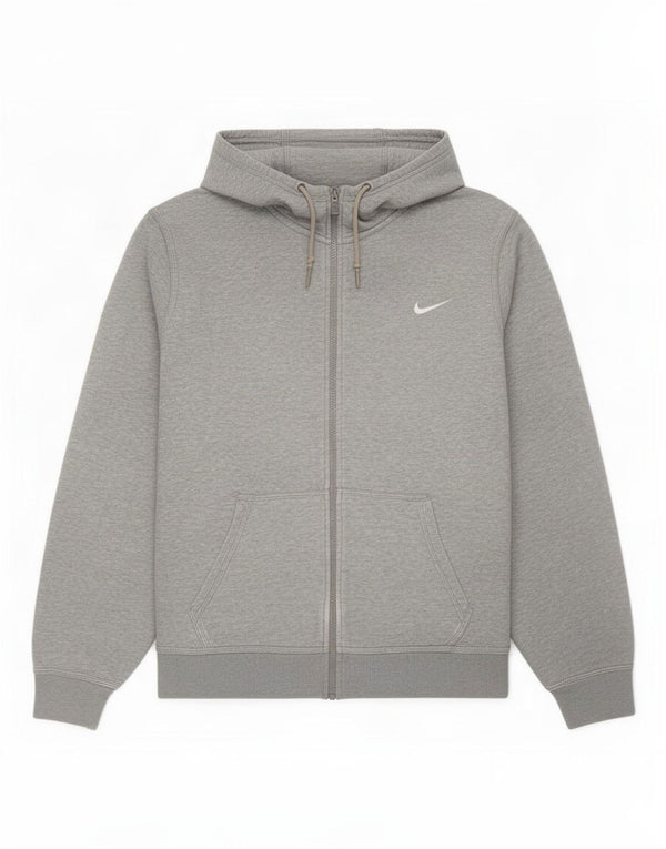 Felpa con cappuccio e zip Nike da uomo, grande, in cotone grigio