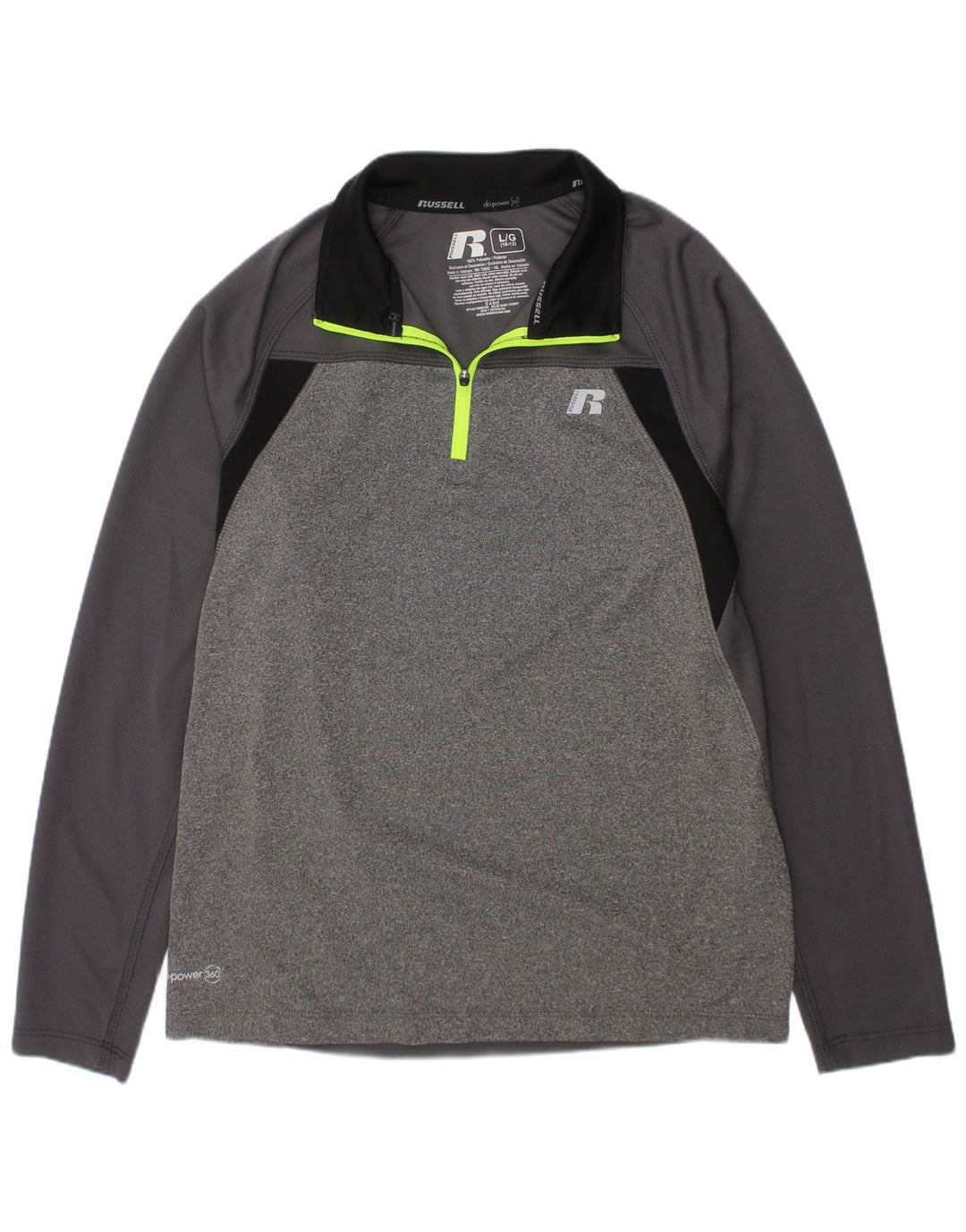 Top della tuta pullover da bambino RUSSELL ATHLETIC 10-11 anni grande grigio