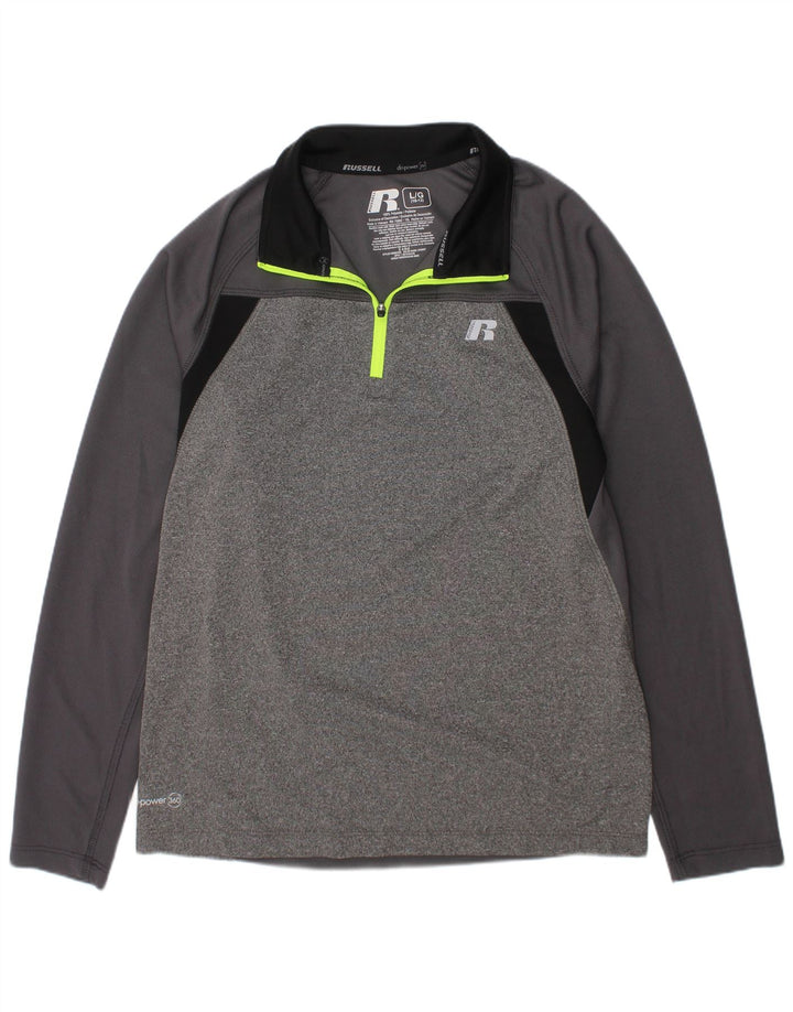 Top della tuta pullover da bambino RUSSELL ATHLETIC 10-11 anni grande grigio