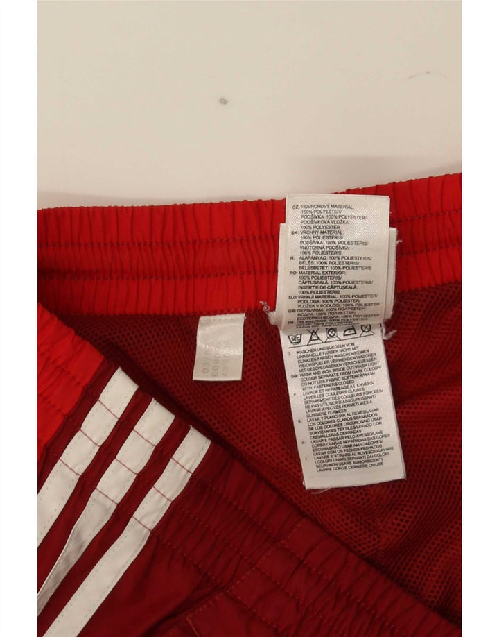 Pantaloni da tuta da uomo Adidas Joggers poliestere rosso medio