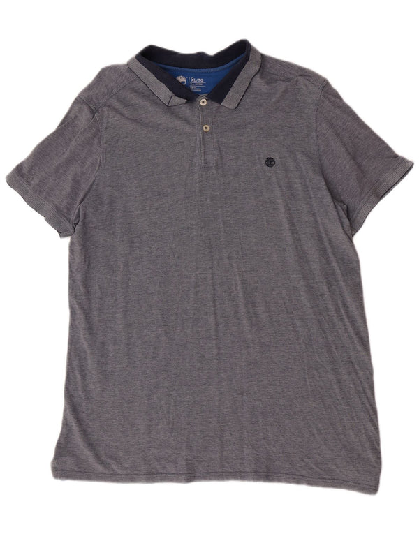 Polo Timberland da uomo slim fit XL in cotone blu navy