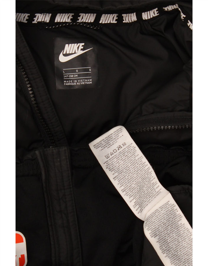 Giacca imbottita con cappuccio Nike da ragazzo 12-13 anni Large nera in poliestere