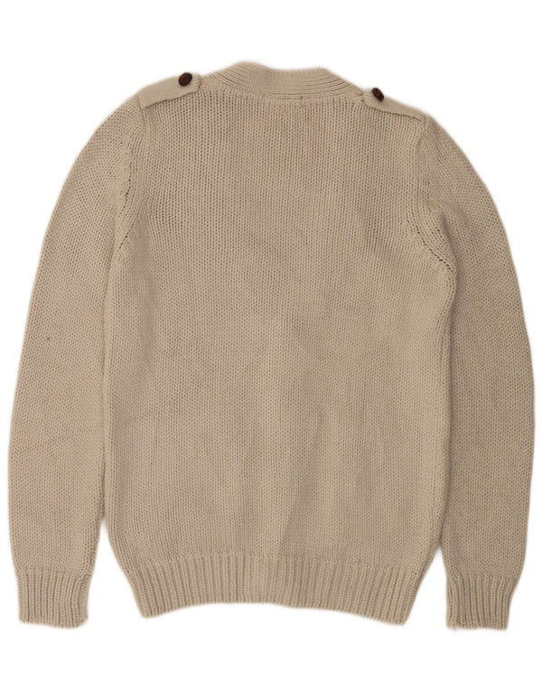 Maglione cardigan da uomo Zara grande acrilico beige