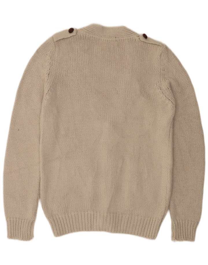 Maglione cardigan da uomo Zara grande acrilico beige