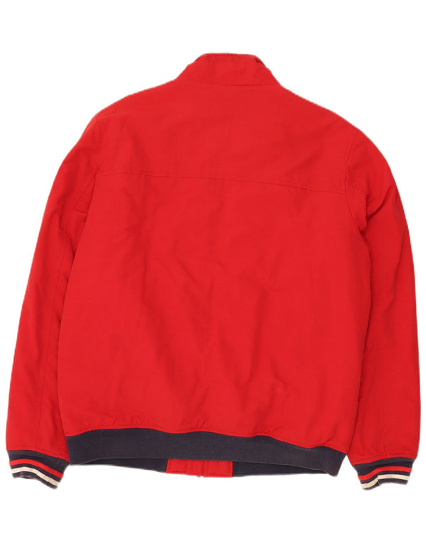 TOMMY HILFIGER Giubbotto bomber da uomo UK 40 Large Rosso Poliammide